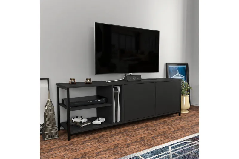 Andifli Tv-benk 160x50,8 cm - Svart - Møbler - Mediamøbel & tv møbel - TV-benk & mediabenk