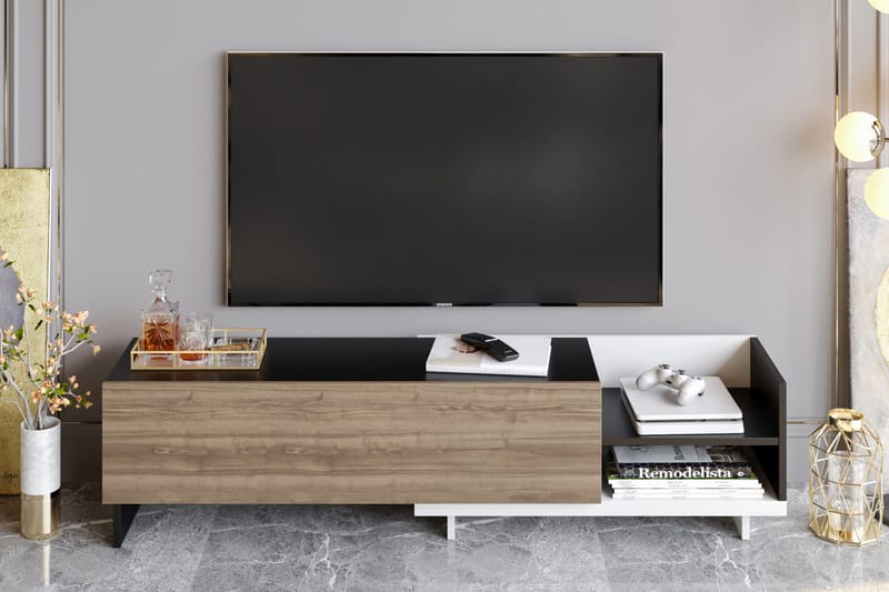 Andifli Tv-benk 165x41 cm - Hvit - Møbler - Mediamøbel & tv møbel - TV-benk & mediabenk