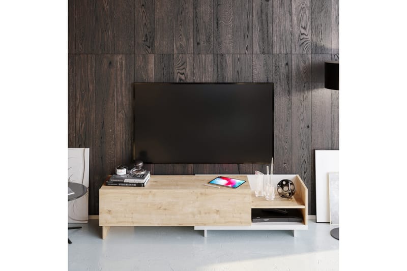 Andifli Tv-benk 165x41 cm - Hvit - Møbler - Mediamøbel & tv møbel - TV-benk & mediabenk