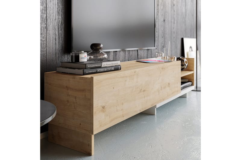 Andifli Tv-benk 165x41 cm - Hvit - Møbler - Mediamøbel & tv møbel - TV-benk & mediabenk