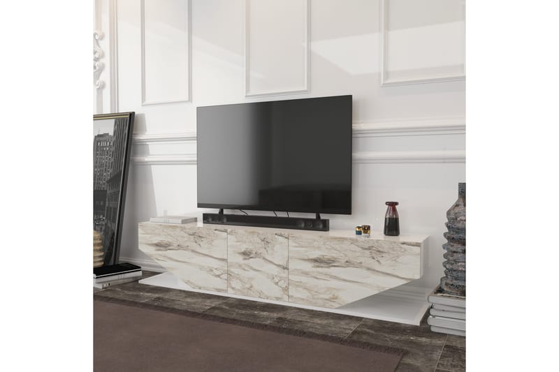 Andifli Tv-benk 180x45 cm - Hvit - Møbler - Mediamøbel & tv møbel - TV-benk & mediabenk