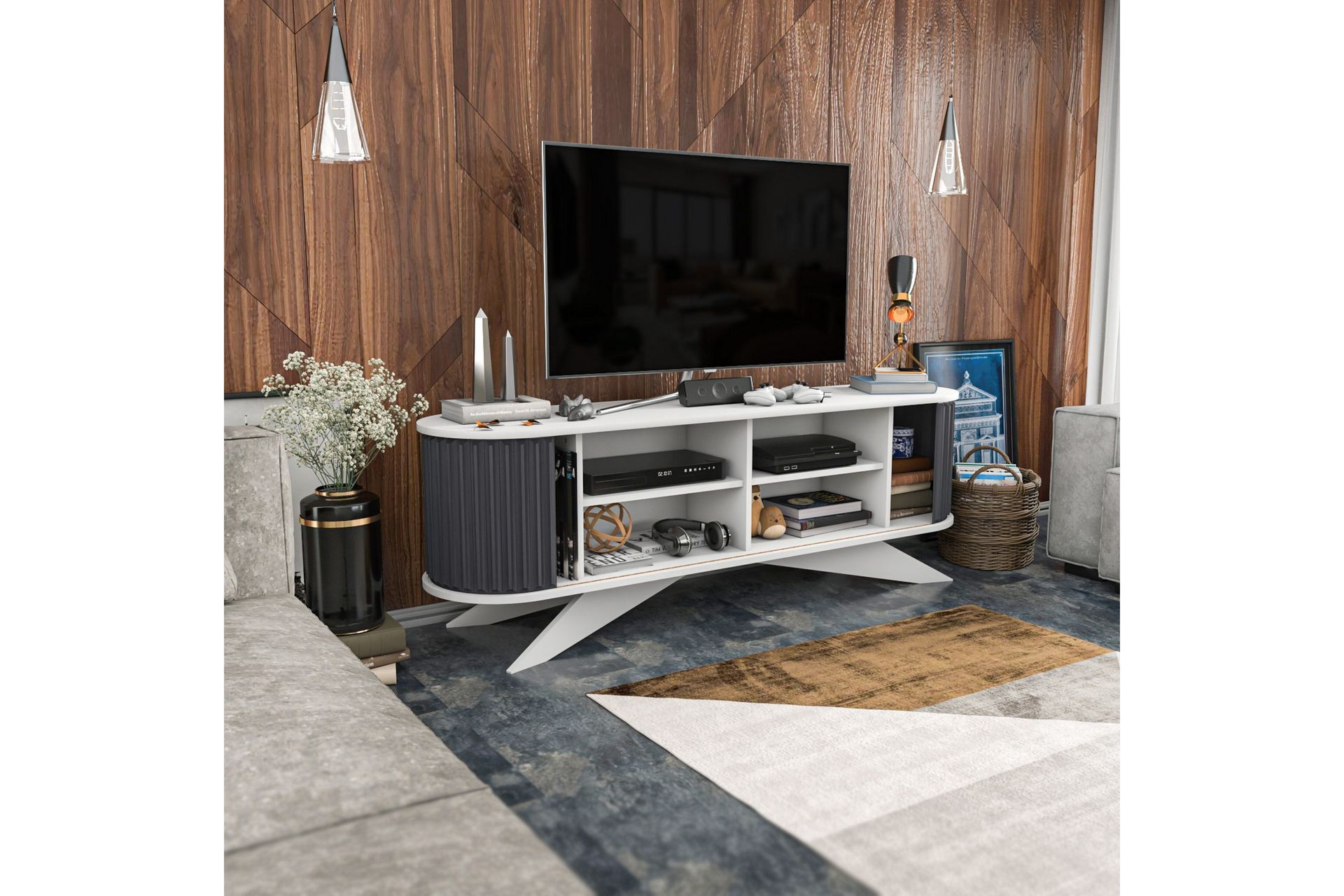 Andifli Tv-benk 180x60 cm - Antrasitt - Møbler - Mediamøbel & tv møbel - TV-benk & mediabenk