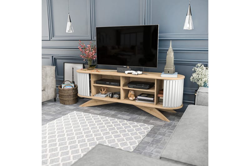 Andifli Tv-benk 180x60 cm - Blå - TV-benk & mediabenk