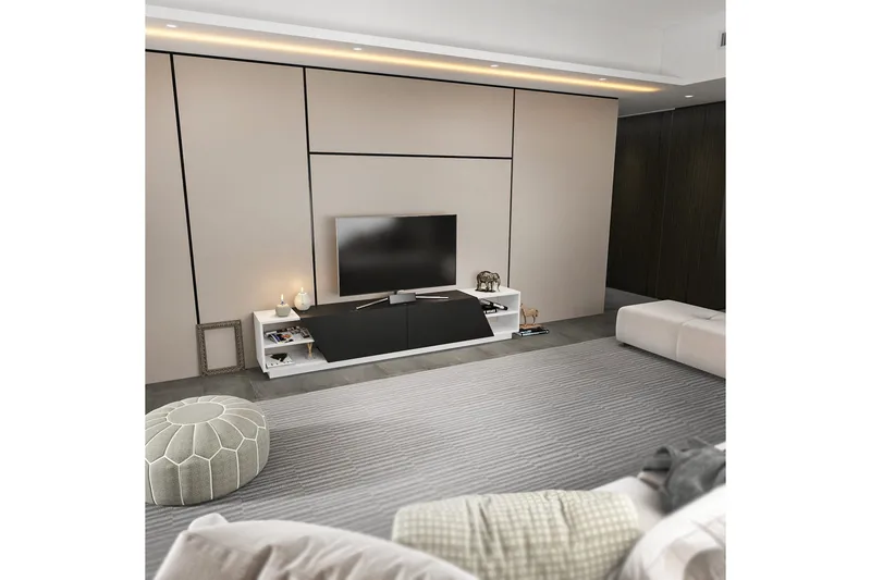 Andifli Tv-benk 240x47,4 cm - Hvit - Møbler - Mediamøbel & tv møbel - TV-benk & mediabenk