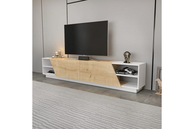 Andifli Tv-benk 240x47,4 cm - Hvit - TV-benk & mediabenk