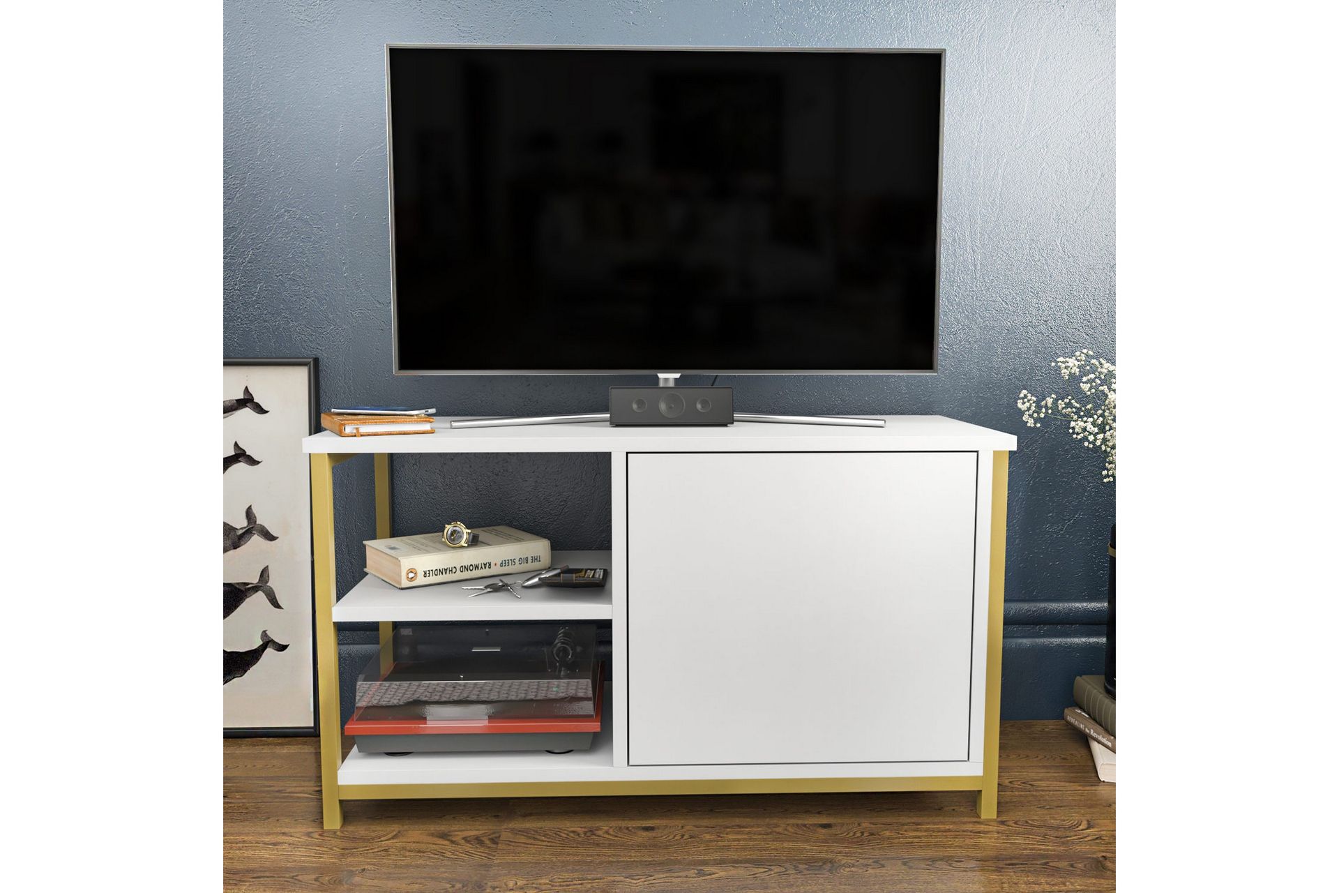 Andifli Tv-benk 89,6x50,8 cm - Gull - Møbler - Mediamøbel & tv møbel - TV-benk & mediabenk