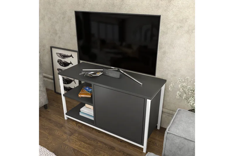 Andifli Tv-benk 89,6x50,8 cm - Hvit - Møbler - Mediamøbel & tv møbel - TV-benk & mediabenk