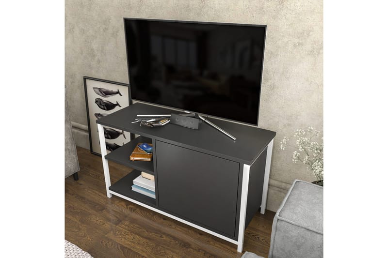 Andifli Tv-benk 89,6x50,8 cm - Hvit - Møbler - Mediamøbel & tv møbel - TV-benk & mediabenk