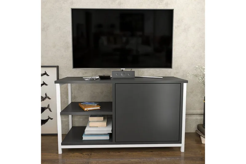 Andifli Tv-benk 89,6x50,8 cm - Hvit - Møbler - Mediamøbel & tv møbel - TV-benk & mediabenk