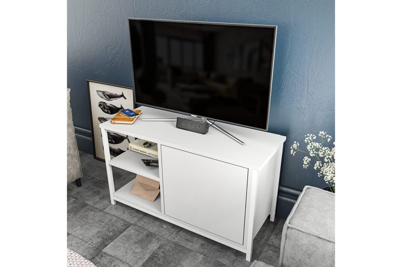 Andifli Tv-benk 89,6x50,8 cm - Hvit - Møbler - Mediamøbel & tv møbel - TV-benk & mediabenk