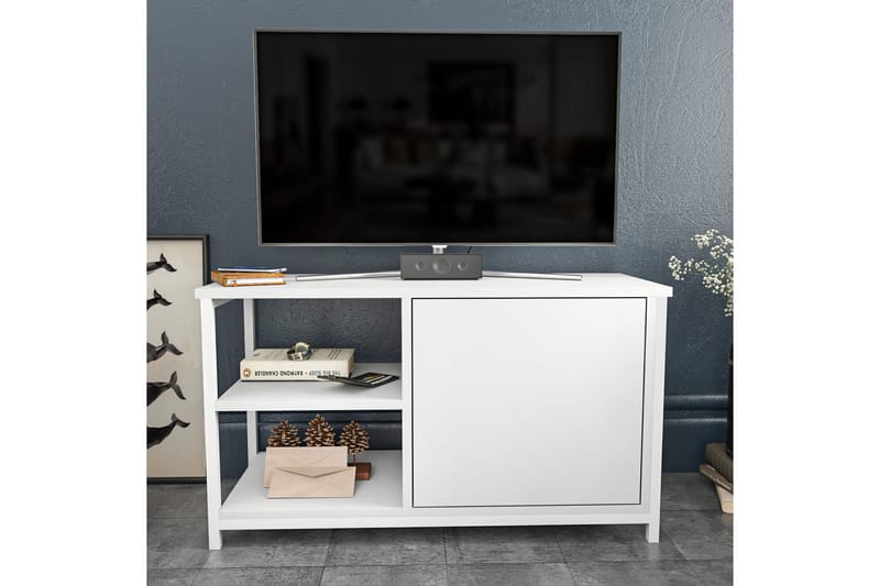Andifli Tv-benk 89,6x50,8 cm - Hvit - Møbler - Mediamøbel & tv møbel - TV-benk & mediabenk