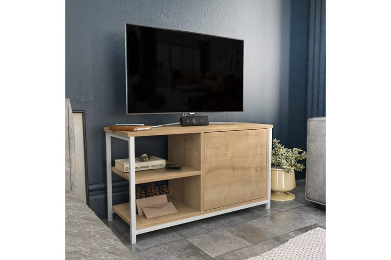 Andifli Tv-benk 89,6x50,8 cm - Hvit - TV-benk & mediabenk