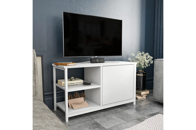 Andifli Tv-benk 89,6x50,8 cm - Hvit - Møbler - Mediamøbel & tv møbel - TV-benk & mediabenk