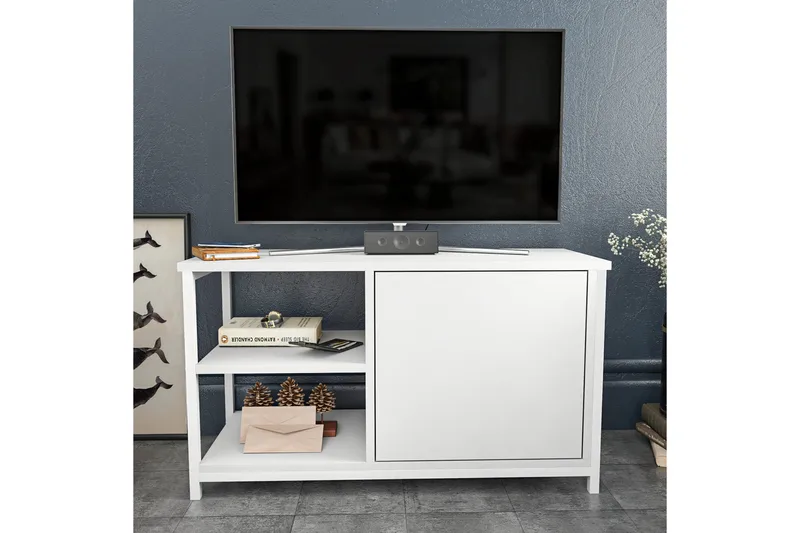 Andifli Tv-benk 89,6x50,8 cm - Hvit - Møbler - Mediamøbel & tv møbel - TV-benk & mediabenk