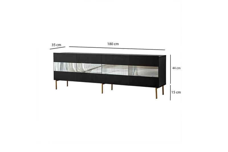 Arioch TV-benk 180 cm - Grå - Møbler - Mediamøbel & tv møbel - TV-benk & mediabenk