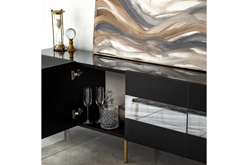 Arioch TV-benk 180 cm - Grå - Møbler - Mediamøbel & tv møbel - TV-benk & mediabenk