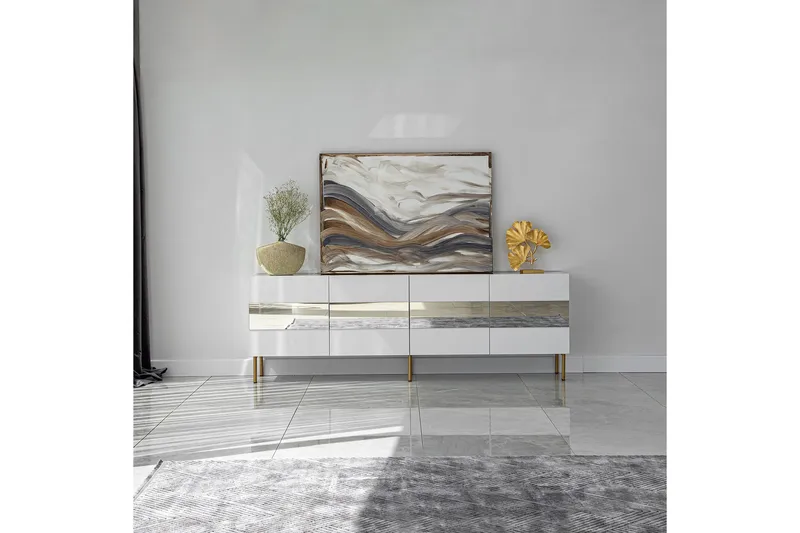 Arioch TV-benk 180 cm, Gull