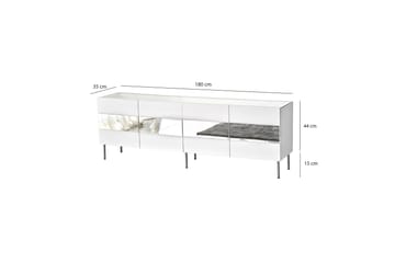 Arioch TV-benk 180 cm - Sølv - Møbler - Mediamøbel & tv møbel - TV-benk & mediabenk