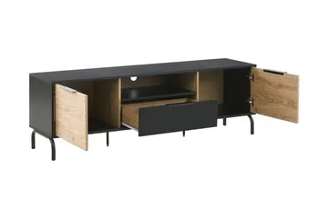 Arkley TV-benk 160x41 cm - Svart/Lysebrun - Møbler - Mediamøbel & tv møbel - TV-benk & mediabenk