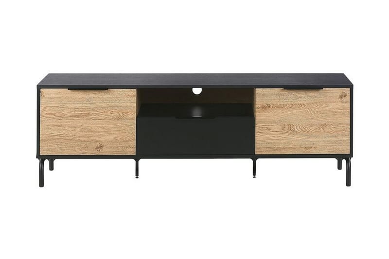 Arkley TV-benk 160x41 cm - Svart/Lysebrun - Møbler - Mediamøbel & tv møbel - TV-benk & mediabenk