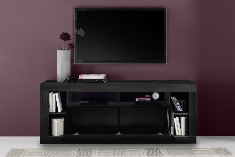 Asfordby Tv-benk 42x172x66 cm - Svart - Møbler - Mediamøbel & tv møbel - TV-benk & mediabenk