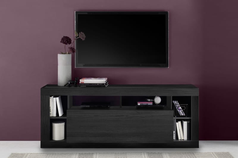 Asfordby Tv-benk 42x172x66 cm - Svart - Møbler - Mediamøbel & tv møbel - TV-benk & mediabenk