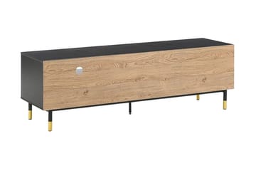 Assaria TV-benk 150x40 cm - Svart/Lyst Tre - Møbler - Mediamøbel & tv møbel - TV-benk & mediabenk