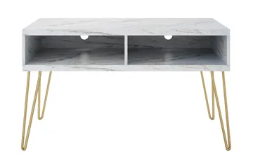 Athena Tv-benk 107x50 cm Hvit/Marmormønster - Novogratz - Møbler - Mediamøbel & tv møbel - TV-benk & mediabenk