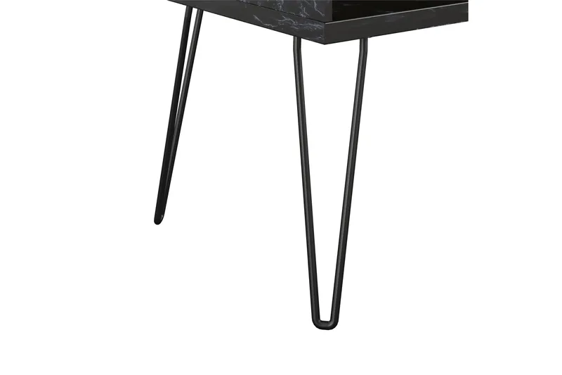 Athena Tv-benk 107x50 cm Svart/Marmormønster - Novogratz - Møbler - Mediamøbel & tv møbel - TV-benk & mediabenk