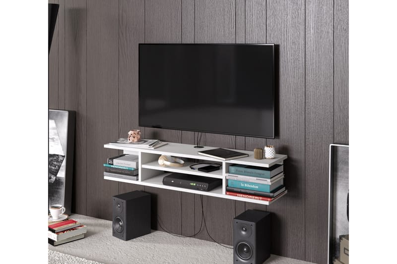 Avvakko TV-benk 135 cm - Hvit - Møbler - Mediamøbel & tv møbel - TV-benk & mediabenk