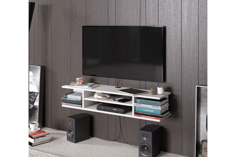 Avvakko TV-benk 135 cm - Hvit - Møbler - Mediamøbel & tv møbel - TV-benk & mediabenk