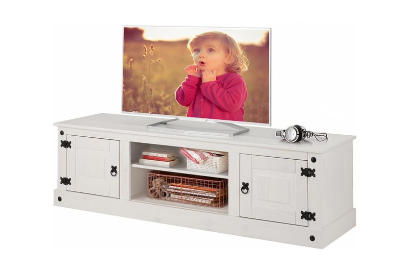 Ayala TV-benk 160 cm - Hvit - Møbler - Mediamøbel & tv møbel - TV-benk & mediabenk