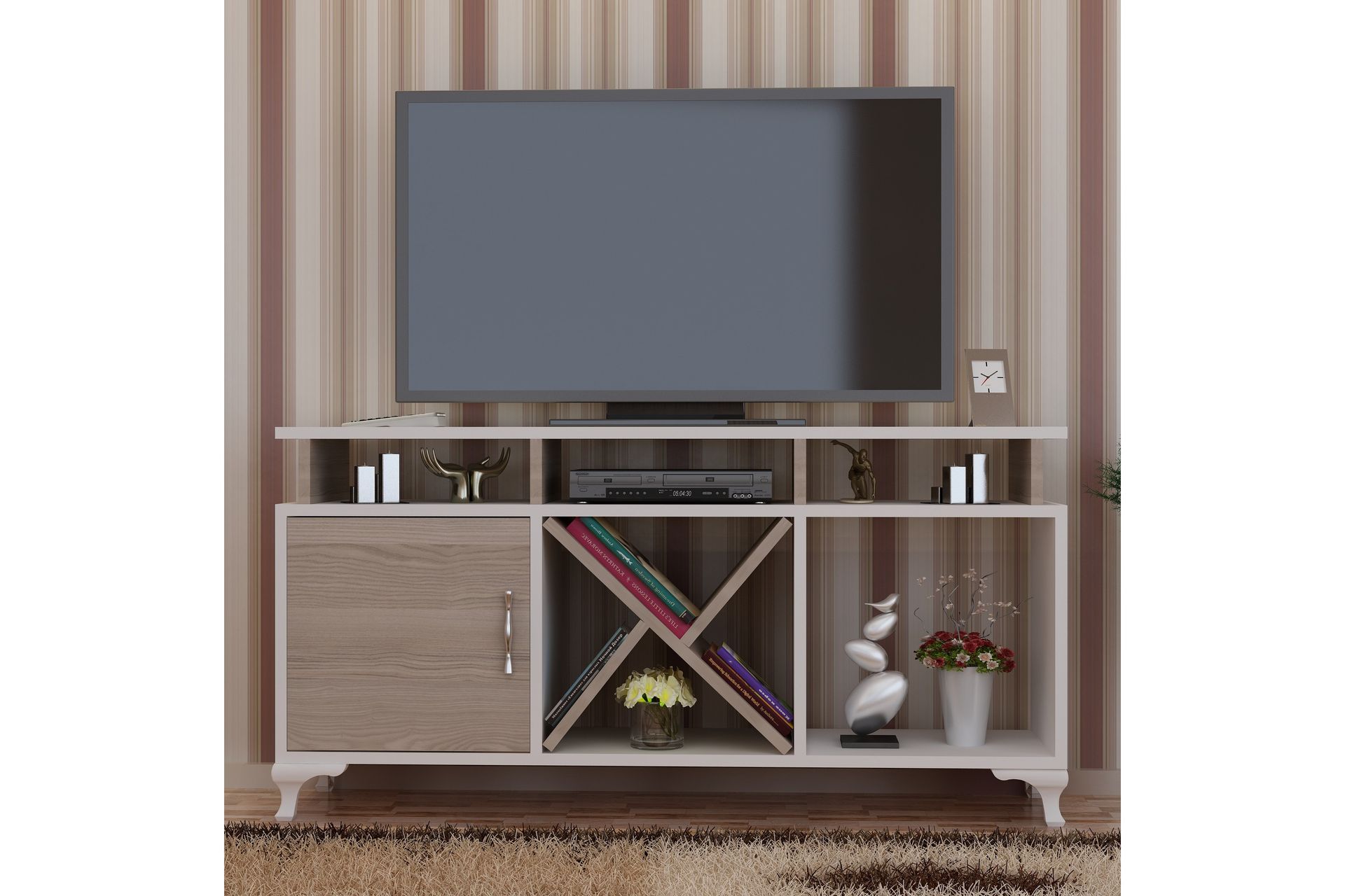 Ayaze TV-benk 120 cm - Hvit - Møbler - Mediamøbel & tv møbel - TV-benk & mediabenk