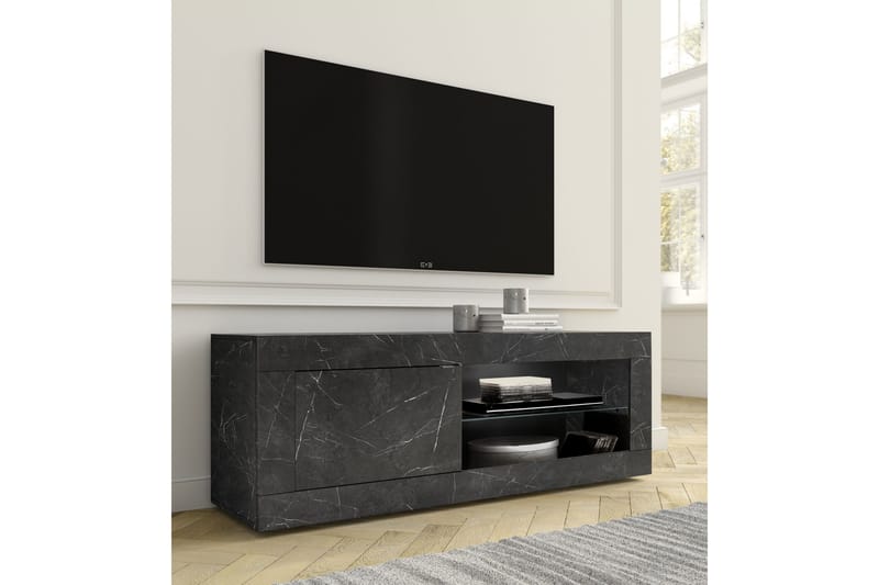 Basic Tv-Benk 140 cm Svart - Lc Spa - Møbler - Mediamøbel & tv møbel - TV-benk & mediabenk