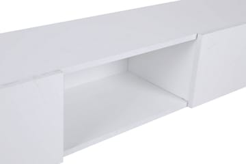 Bawinkel Veggmontert TV-benk 180 cm med Oppbevaring i Malt Tre - Hvit - Møbler - Mediamøbel & tv møbel - TV-benk & mediabenk