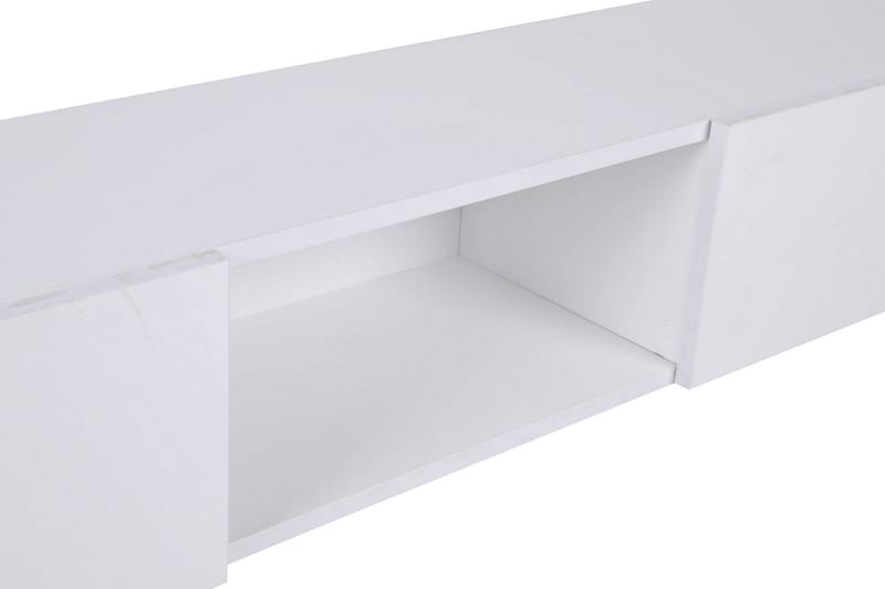 Bawinkel Veggmontert TV-benk 180 cm med Oppbevaring i Malt Tre - Hvit - Møbler - Mediamøbel & tv møbel - TV-benk & mediabenk