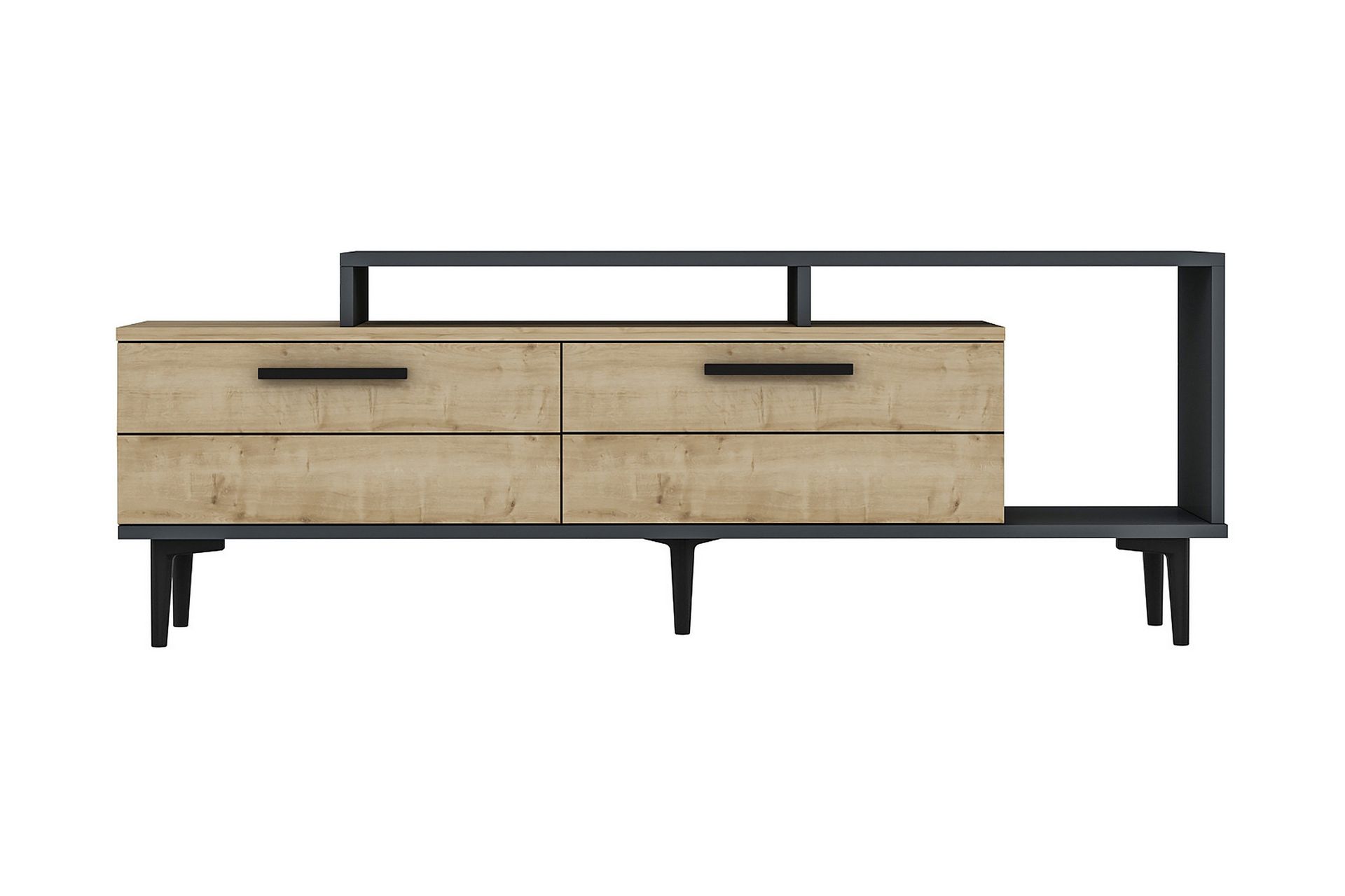 Binard TV-benk 150 cm - Blå / Natur / Antrasitt - Møbler - Mediamøbel & tv møbel - TV-benk & mediabenk