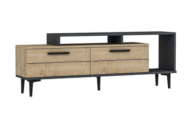 Binard TV-benk 150 cm - Blå / Natur / Antrasitt - Møbler - Mediamøbel & tv møbel - TV-benk & mediabenk