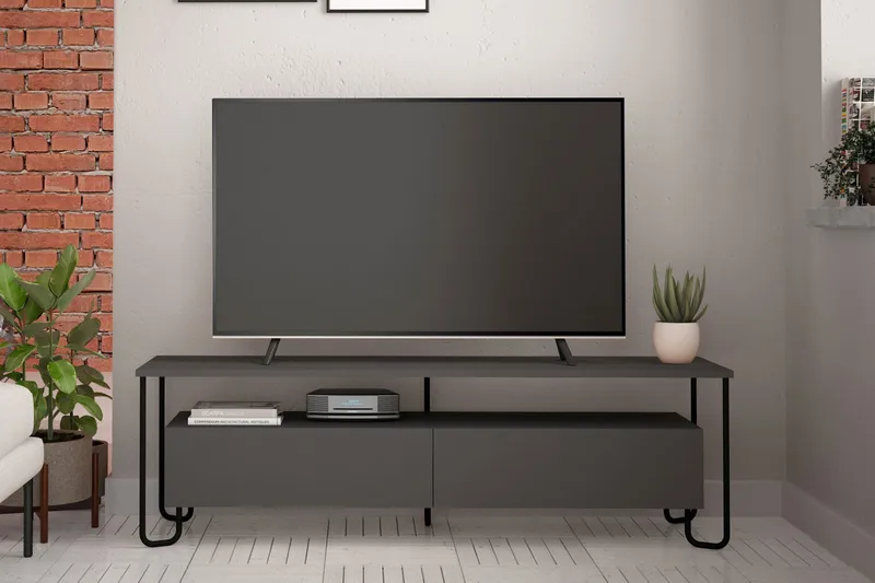 Bodsjö TV-Benk 150 cm - Grå - Møbler - Mediamøbel & tv møbel - TV-benk & mediabenk