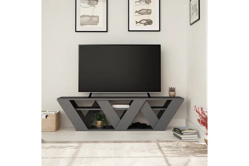 Bodsjö TV-Benk 158 cm - Grå - Møbler - Mediamøbel & tv møbel - TV-benk & mediabenk