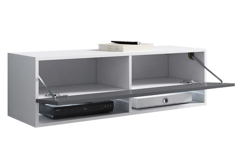 Brya TV-benk 100 cm LED-belysning - Hvit/RGB LED - Møbler - Mediamøbel & tv møbel - TV-benk & mediabenk