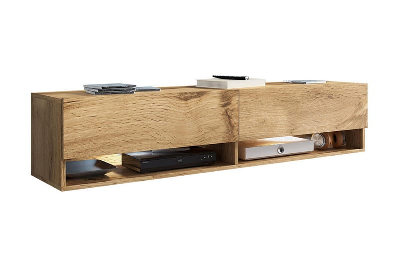Brya TV-benk 140x31x30 cm - Beige/Hvit - Møbler - Mediamøbel & tv møbel - TV-benk & mediabenk