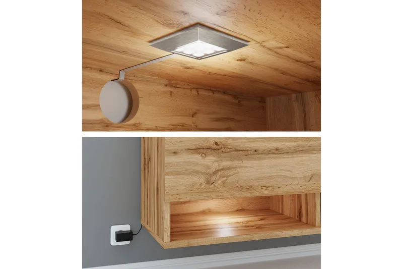 Brya TV-benk 180 cm LED-belysning - Beige/Blå/RGB LED - Møbler - Mediamøbel & tv møbel - TV-benk & mediabenk