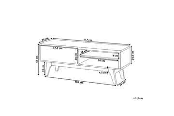 Buffalo Tv-Benk 35x117 Cm - Mørkegrå - Møbler - Mediamøbel & tv møbel - TV-benk & mediabenk