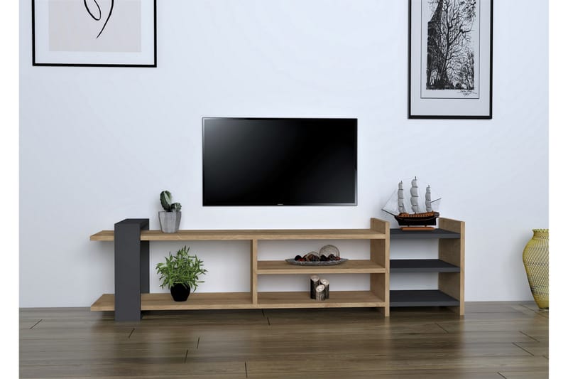 Burata TV-benk 154 cm - Blå / Antrasitt - TV-benk & mediabenk