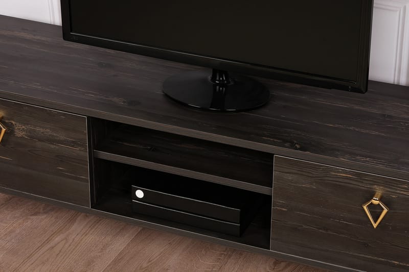 Buvillage TV-benk 143 cm - Mørkebrun - TV-benk & mediabenk