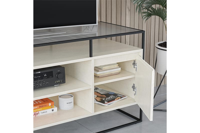 Camley Tv-benk 136,6x49,8 cm Hvit - Dorel Home - TV-benk & mediabenk