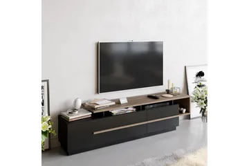 Campora Tv-benk 180 cm - Svart/Mørkebrun - Møbler - Mediamøbel & tv møbel - TV-benk & mediabenk