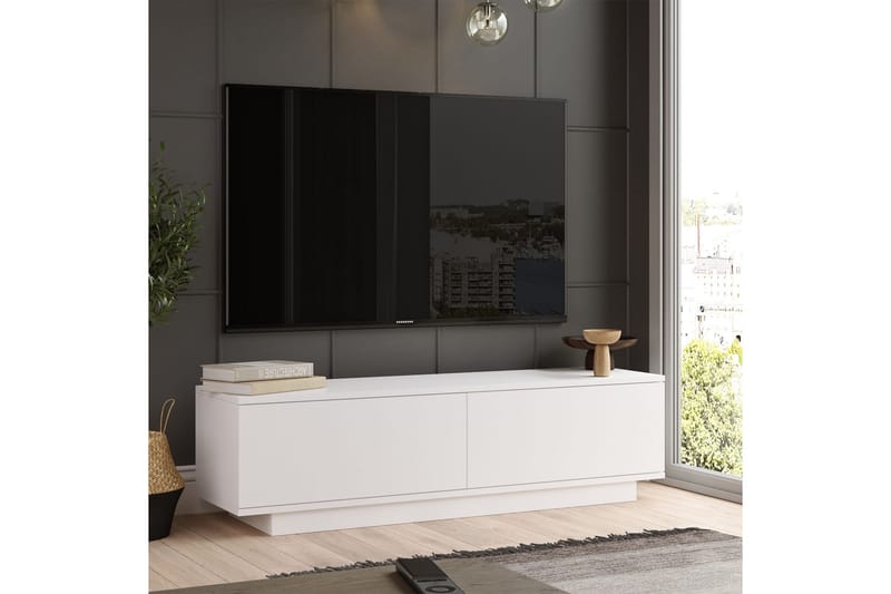 Caswell TV-benk 140 cm - Hvit - Møbler - Mediam øbel & tv møbel - TV-benk & mediabenk