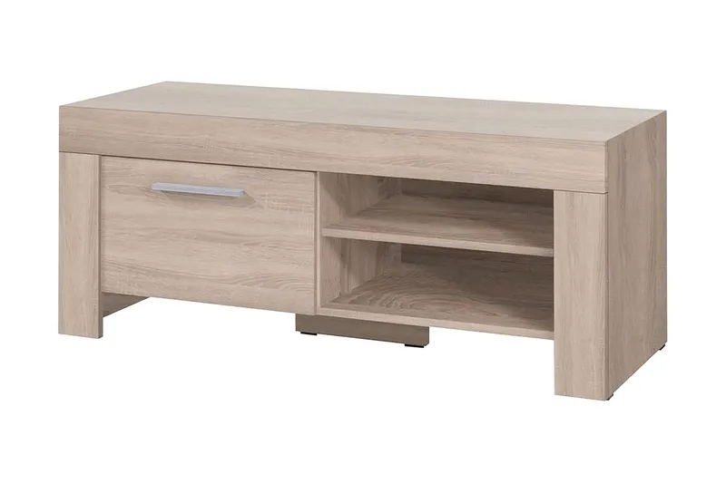 Cezar Gulvstående TV-benk 120 cm med Oppbevaring i Eik, Beige
